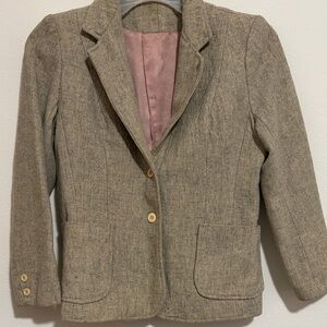 Women's Tan Blazer Jacket